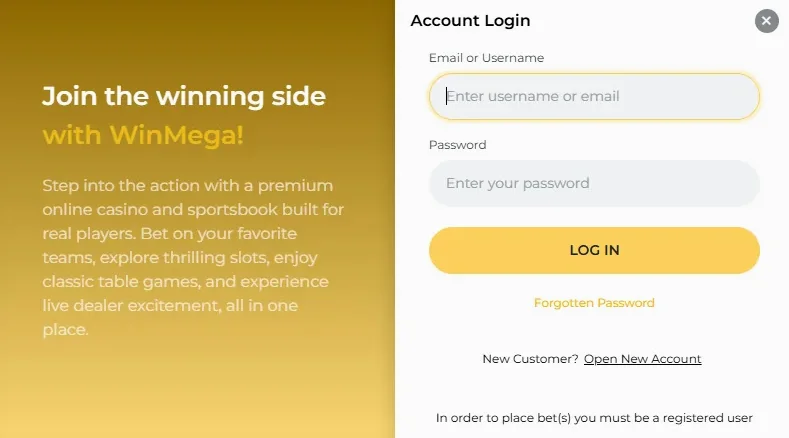 Step-by-step casino registration form on screen